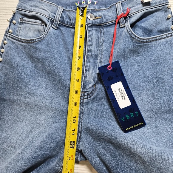 VBRT Pearl Stud High Rise Wide Leg Jeans 11/29 NWT - Picture 6 of 13